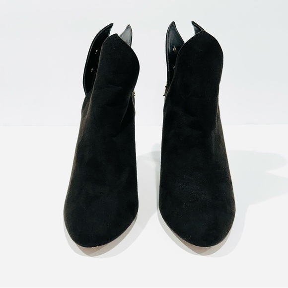BCBGeneration Lexi Black Ankle Charm Heeled Stiletto Booties - Picture 3 of 7